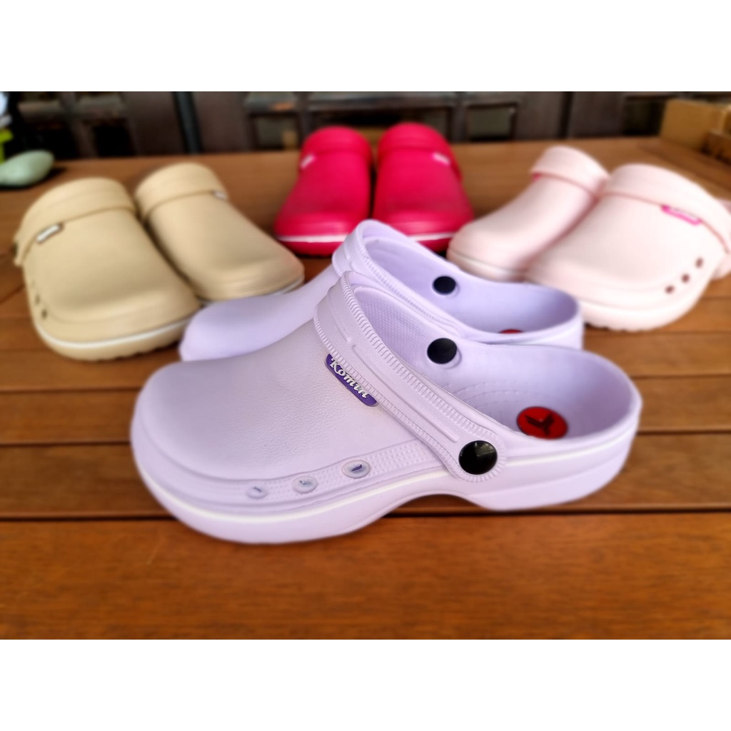 Sandal Baim Wanita Komin K023 Bakpao Fuji Ringan Warna Pastel 36-40