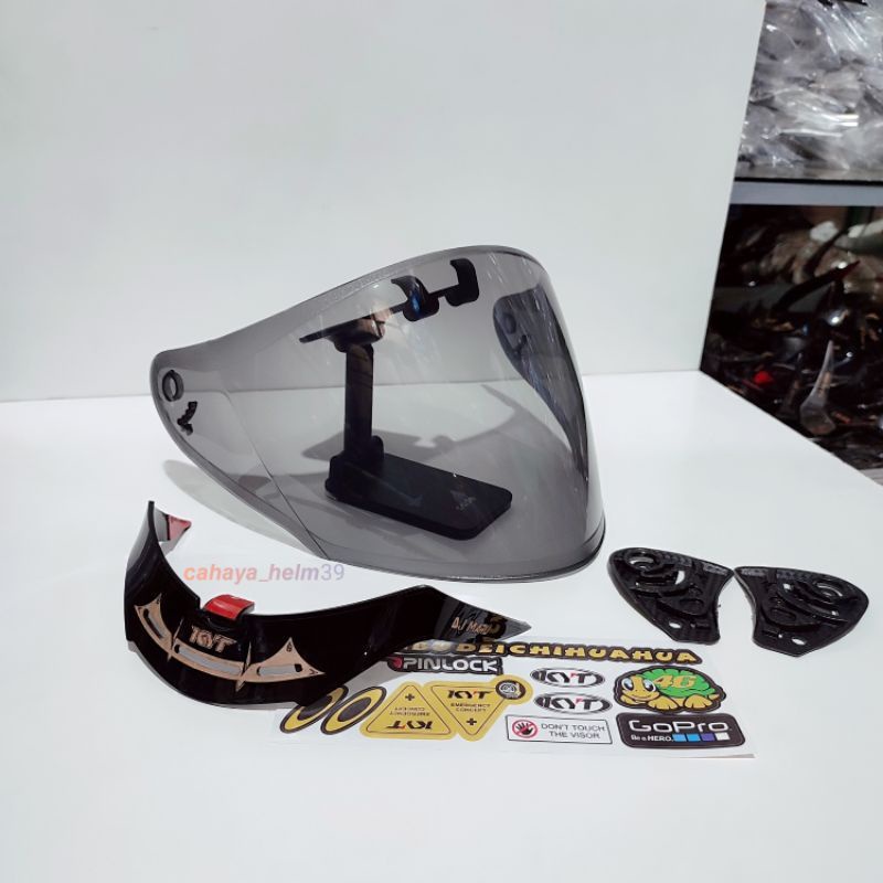 KAca Visor Helm Rainbow / pelangi Helm KYT DJmaru Galaxy INK Centro + spoiler kyt dj maru ink Centro kyt glaxy + stiker VISOR