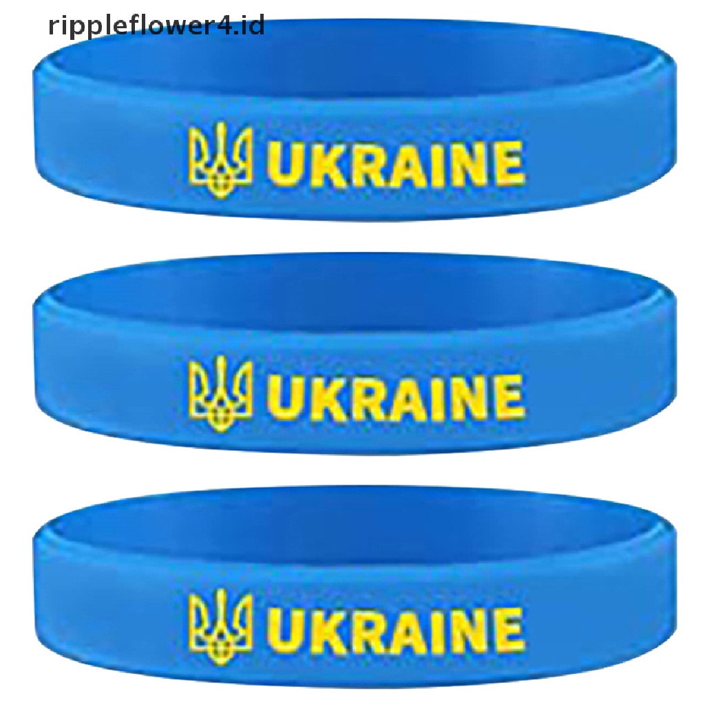 {rippleflower4.id} 1pc Gelang Tangan Bendera Nasional Negara Sepak Bola Olahraga Gelang Elastis Hadiah~
