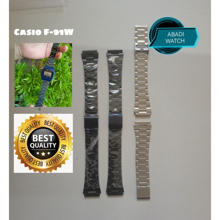 Strap stainless original utk jam tangan Casio F-91W