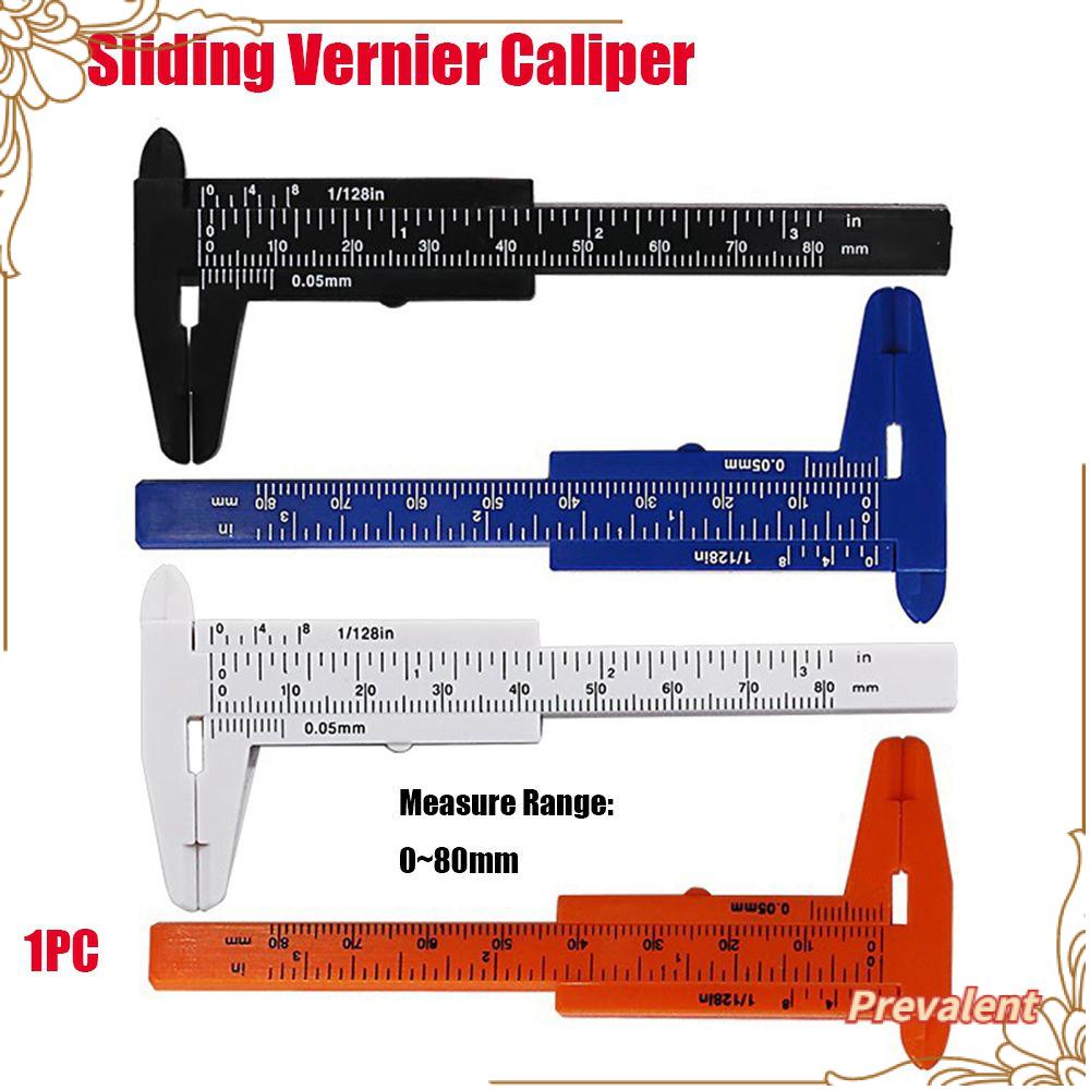 Preva Measure Range 0~80mm Vernier Caliper Ruler 4warna Untuk Pilih Alat Ukur Diameter Presisi Mini Ultra Plastik