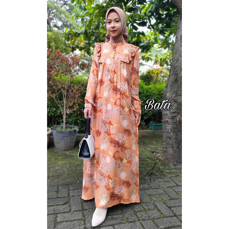 TERBARU! HOMEY DRESS RAYON SUSUN MOTIF  / GAMIS RAYON KRAH