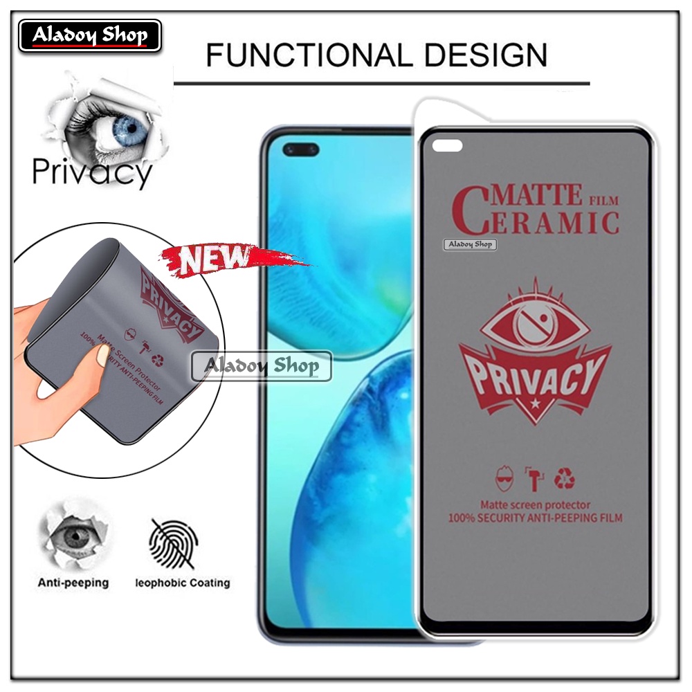 PAKET 2IN1 Anti Gores Privacy Infinix Note 8 + Tempered Glass Kamera