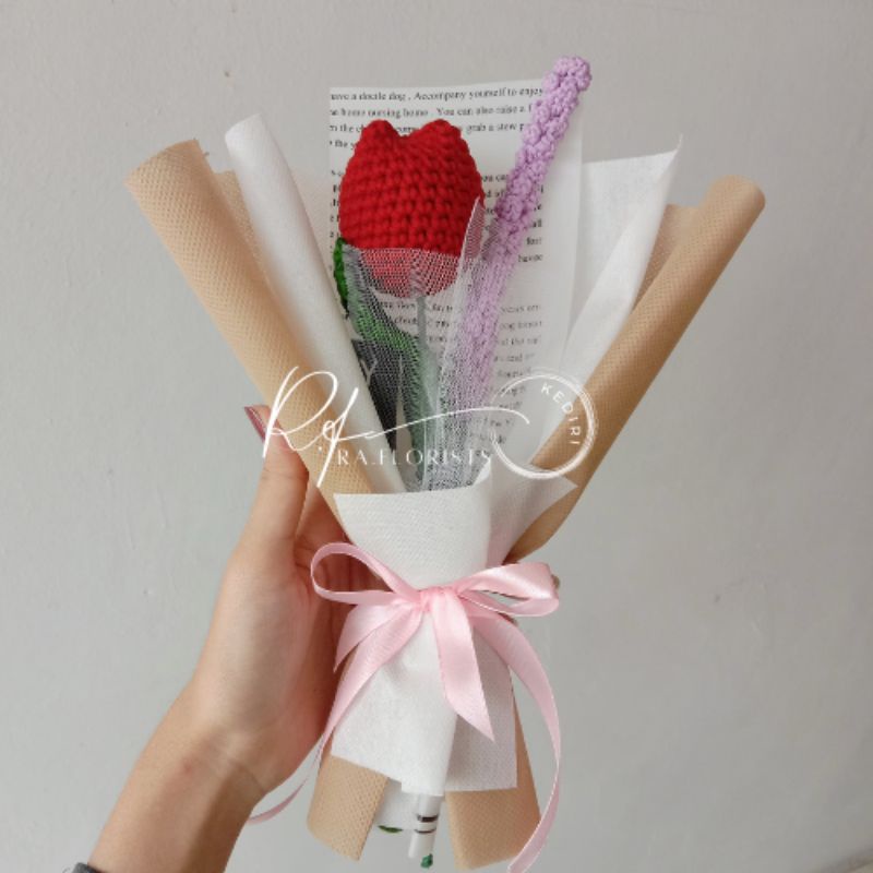 Buket bunga tulip / crochet tulip / Bunga rajut / Bunga matahari rajut / lavender