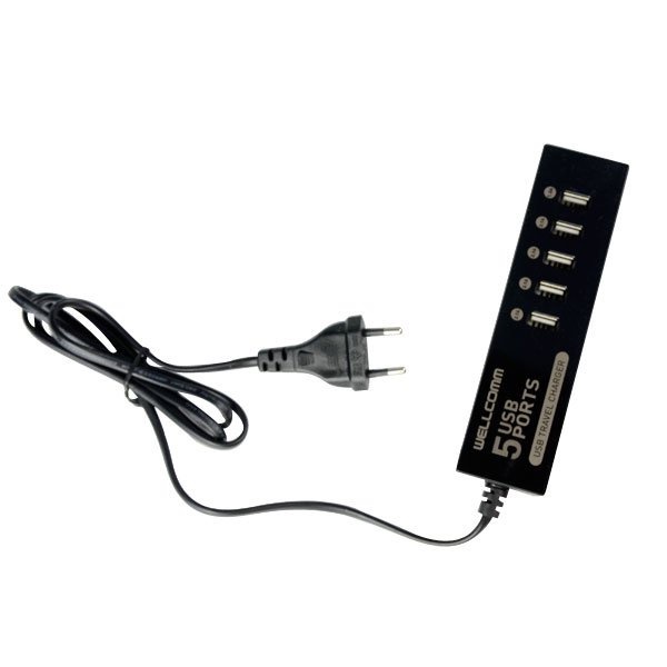 WELLCOMM Travel Charger [5 USB Port]