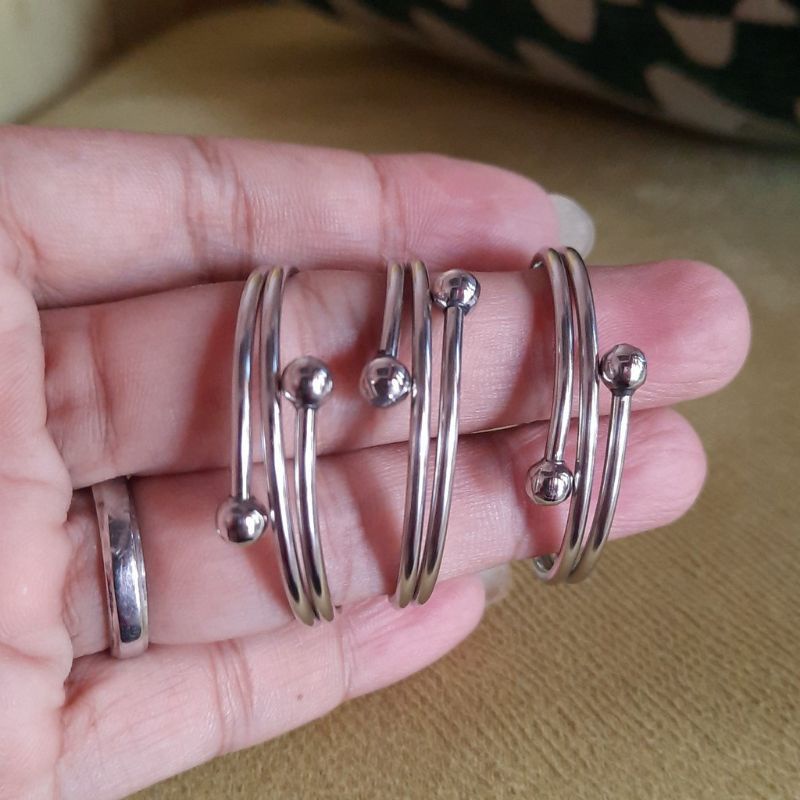 GELANG ANAK MONEL ASLI 100% ANTI KARAT- GELANG ANTI STEP