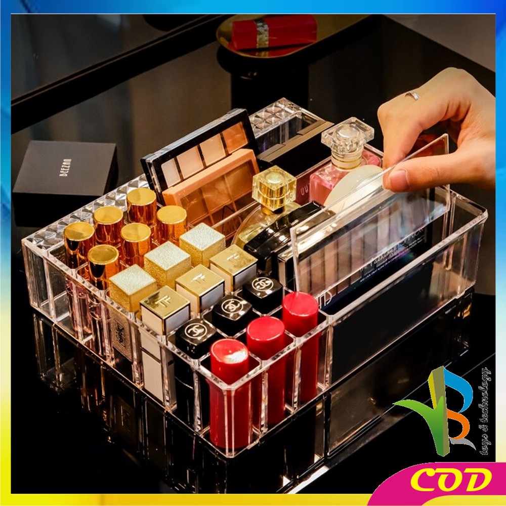 RB-K8 Kotak Lipstik Acrylic Diamond Rak Tempat Lipstik Alat Kosmetik Lipstick Organizer Rak Makeup