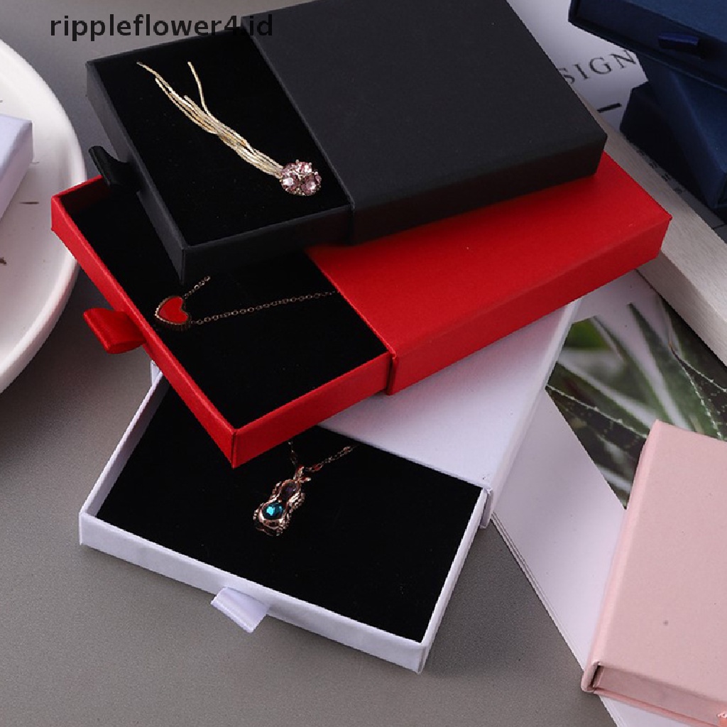 {rippleflower4.id} Kotak Perhiasan Laci Kertas Kraft Tipis Kartu Yunani Kalung Gelang Gift Box~