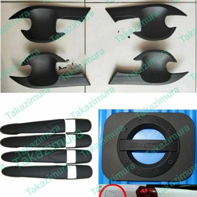 PAKET Cover Handle Outer & Tangki Hitam Doff Mobil Sigra 2016-2021