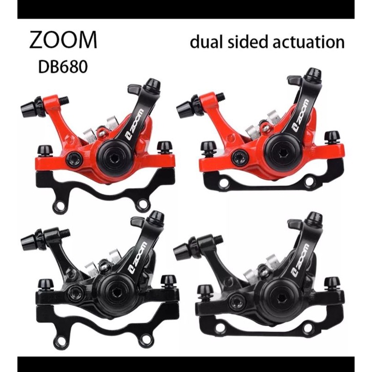 kaliper rem ZOOM DB680 rem mekanik sepeda caliper dual piston action