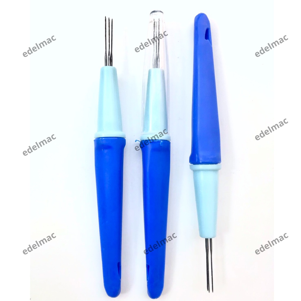 Jarum Isi 3 Felting Needle Punch Alat Kerajinan Boneka Tusuk Pen Wol Poke Doll Tool DIY Handcraft