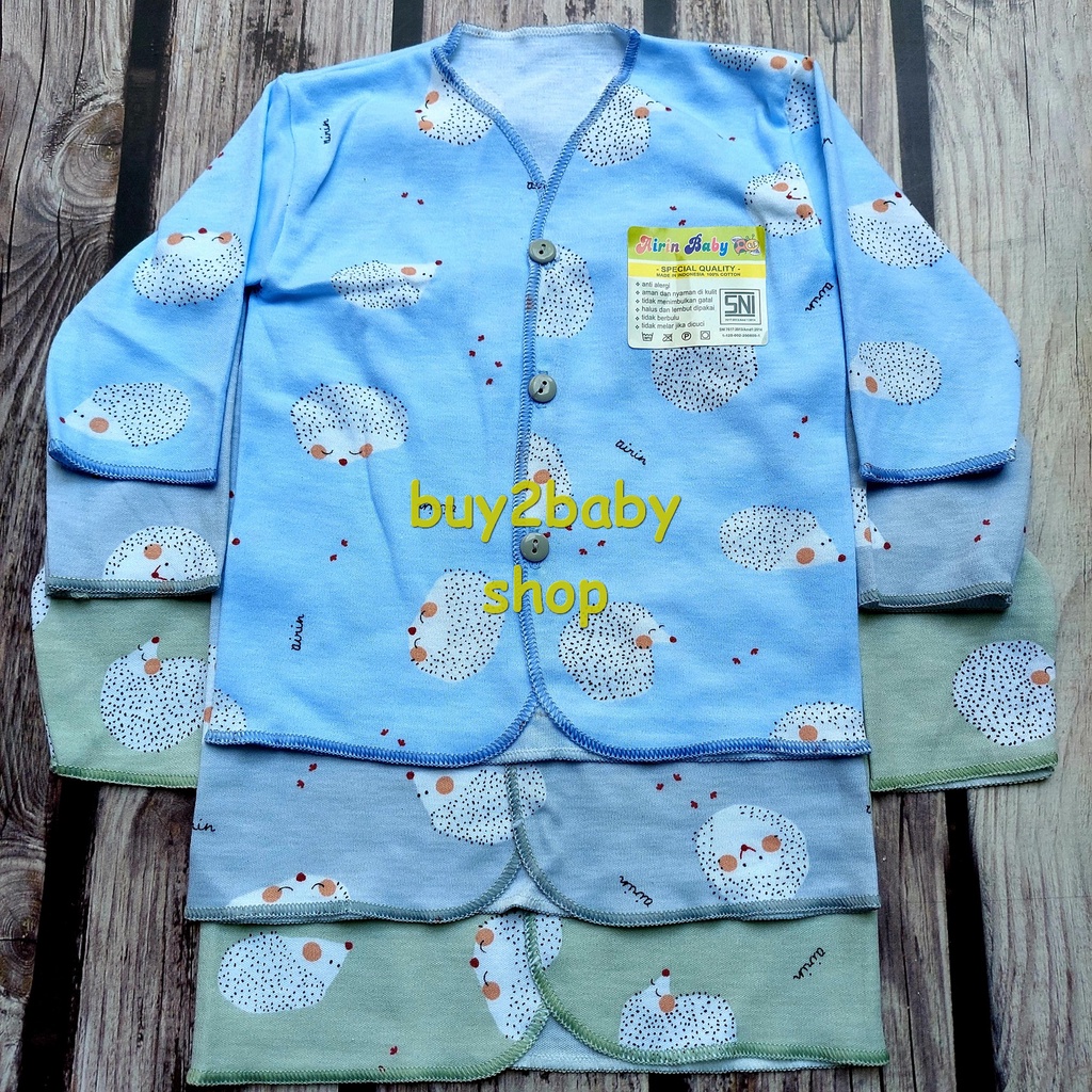 Piyama panjang bayi Full Print katun halus Airin Baby 0-3 Bulan 3 Baju