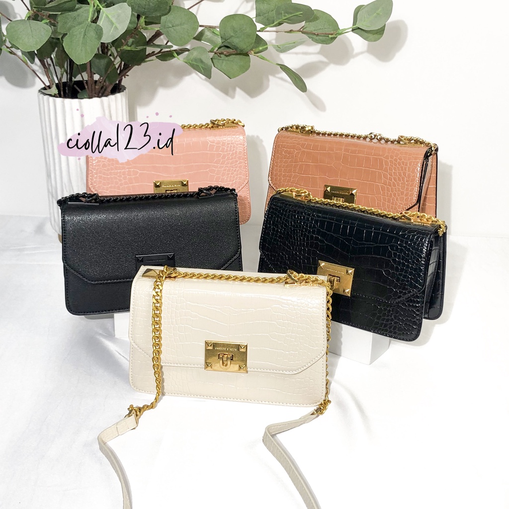 TAS WANITA CHAIN EFFECT METALLIC - CK004