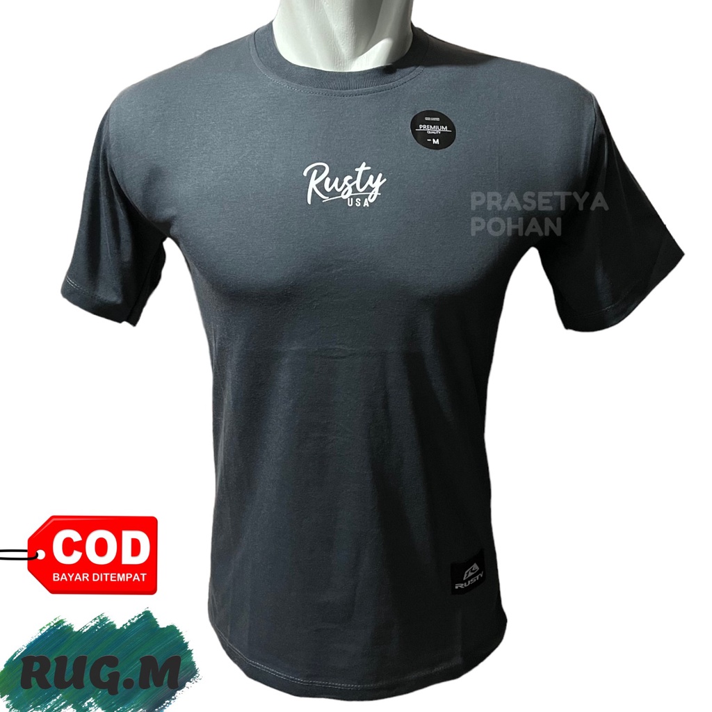 Men's T Shirts Cotton Combed - Kaos Pria Berbahan Katun WHITE