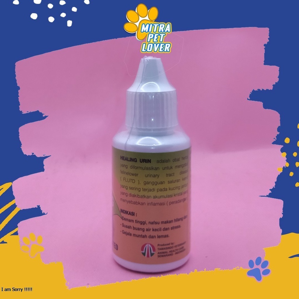 FORMULA UNTUK MENGOBATI INFEKSI SALURAN KECING PADA KUCING - HEALING URIN CAT DROP 30ML - SALURAN KEMIH URINARY KITTEN MURAH ASLI GARANSI KUALITAS ORIGINAL - PET ANIMAL HEALTHCARE VETERINARY TAMASINDO OBAT KESEHATAN &amp;  VITAMIN TERNAK HEWAN  MITRAPETLOVER