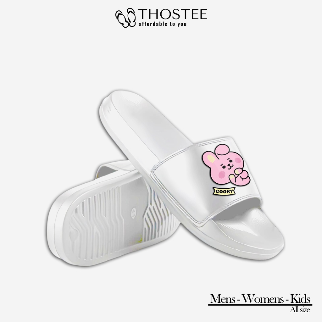 Sandal Slide White Phylon Design BT21 Cooky Special Edition AioOfficial