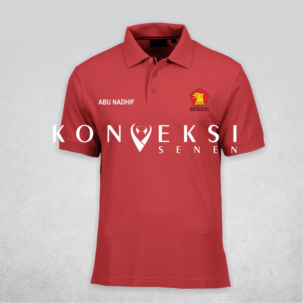 kaos terbaru gerindra| kaos partai gerindra | kaos polo gerindra terbaru