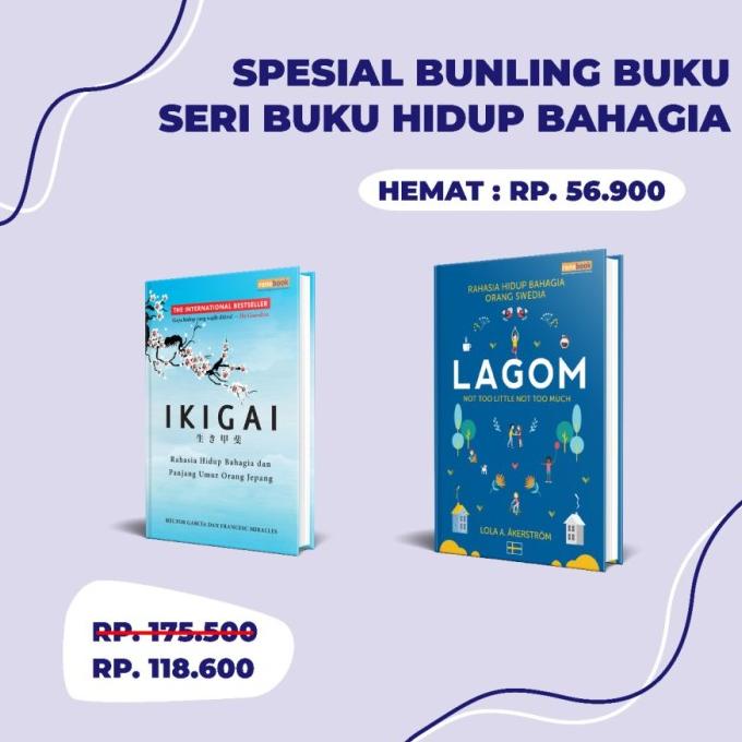 

Paket Bundling - Buku Ikigai (Hard Cover ) dan Buku Lagom (Hard Cover)