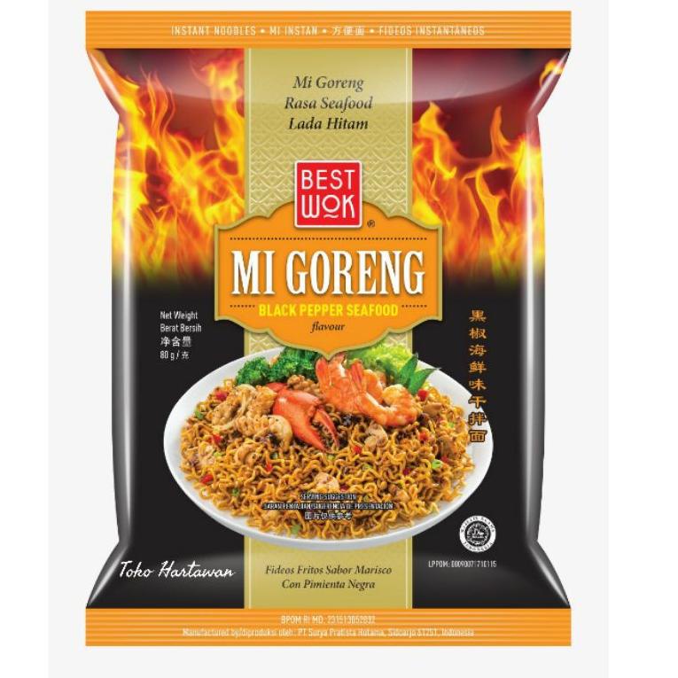 

(O-U6U-➸) Mie Goreng Blackpepper Seafood Best Wok 80 gram HALAL!! pasti dikirim