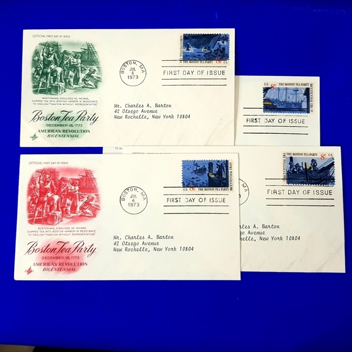 

✨NEW✨ - Prangko/Perangko AMERIKA. FDC Bicentennial Boston Tea Party 1773