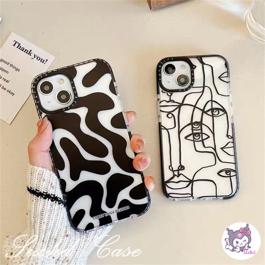 Compatible For iPhone 14 13 12 11 Pro Max SE2020 X XR Xs Max 7 8 6 6s Plus Abstract Geometric Pattern Fashion Lens Protection Phone Case Soft Shockproof Cover