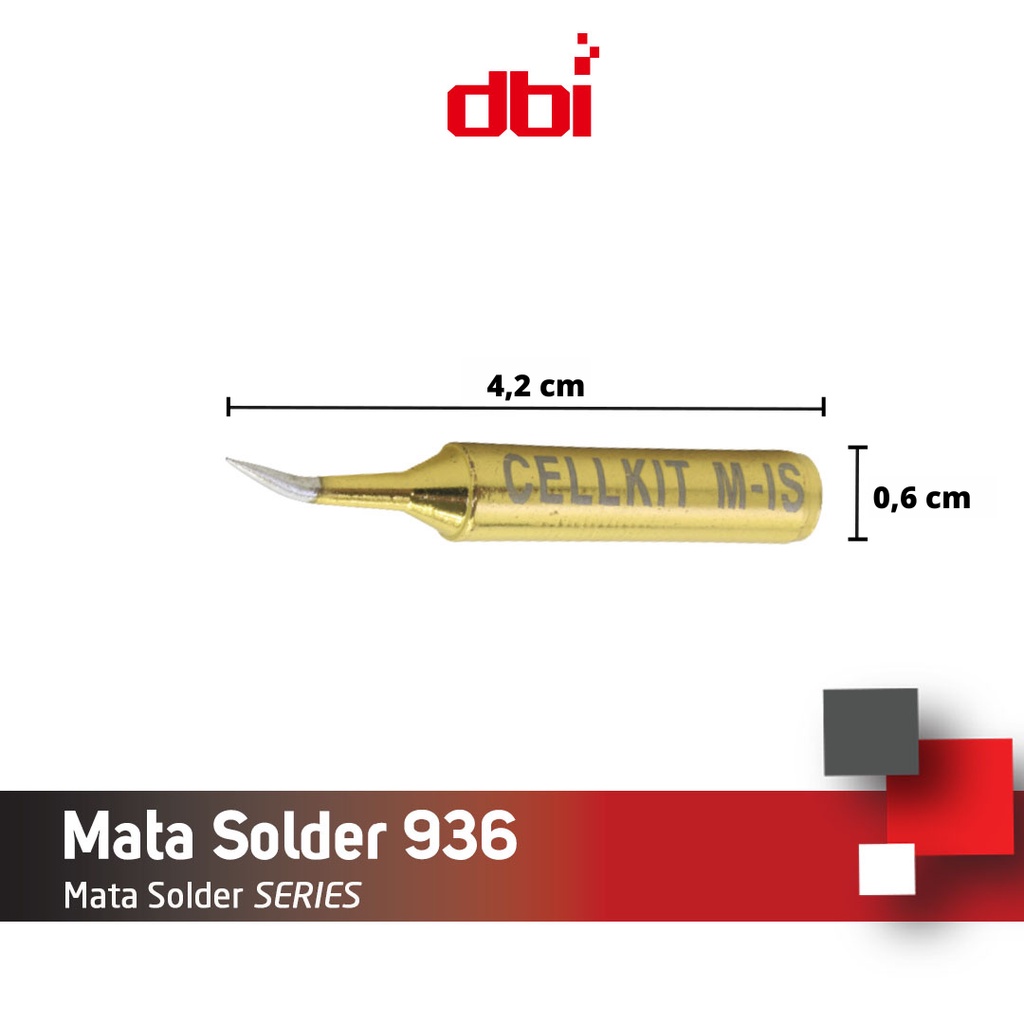 Mata Solder - Solder TIP 936 Emas type M-IS Bengkok di Ujung CELLKIT