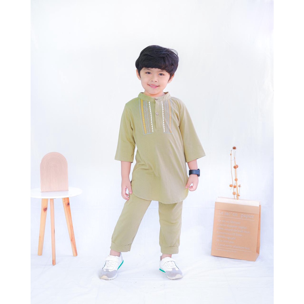 Setelan Koko Anak Fawaz Original Lucuna Baju Muslim Super Premium