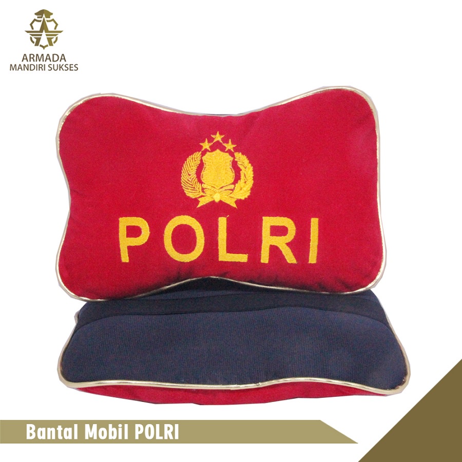 Bantal Mobil Polri - Bantal Leher Polri