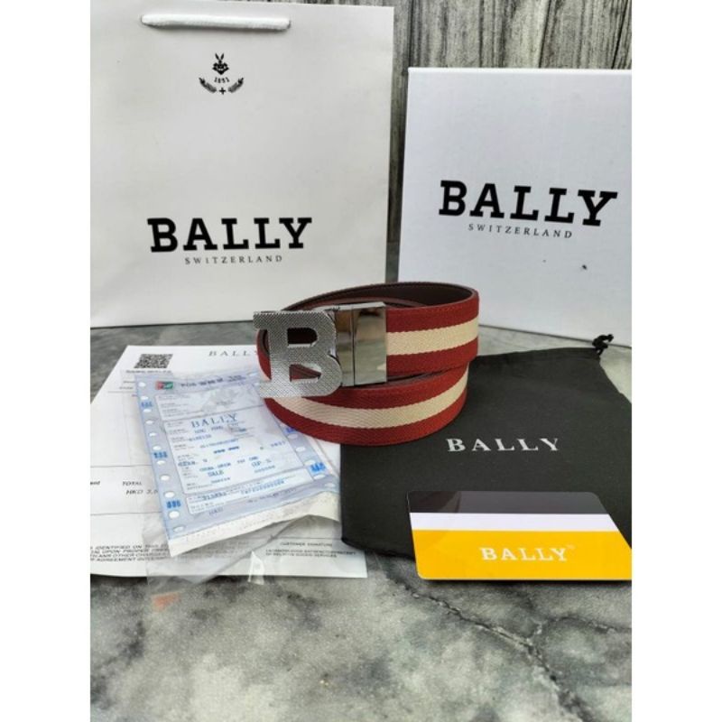 Ikat pinggang Bally Logo B Gesper Belt Mirror Quality