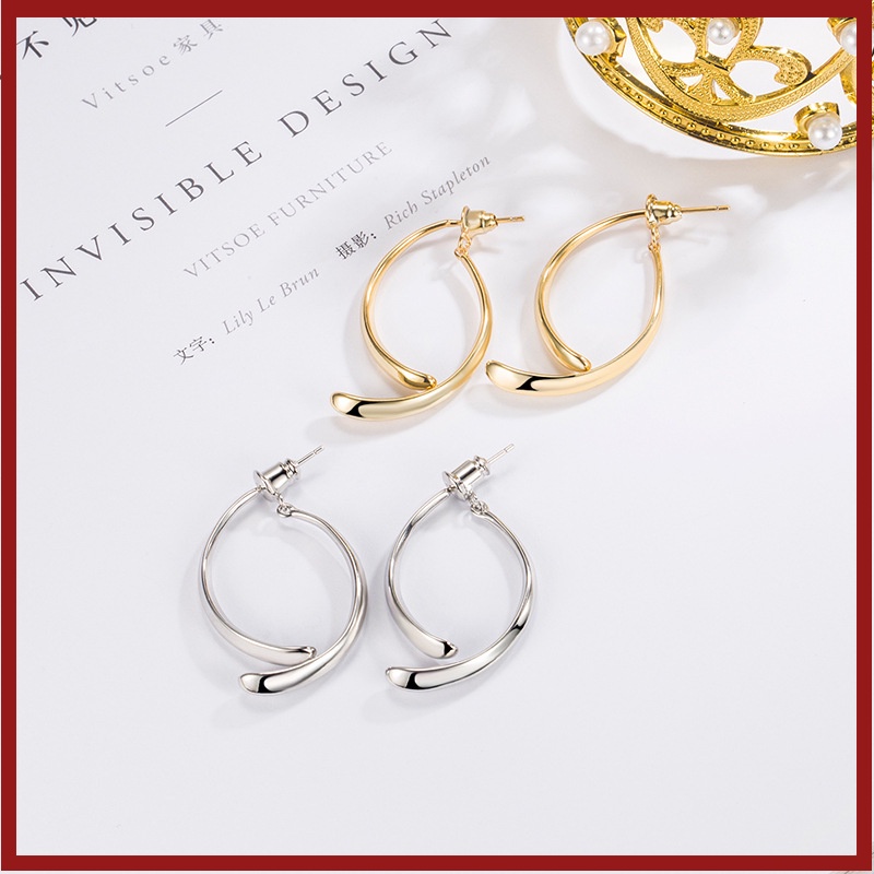Anting Unik Model Silang Satu Untuk Wanita Dual-Wear U1419