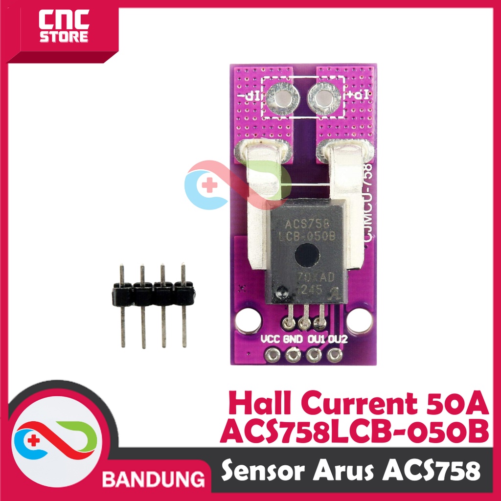 ACS758 LCB-050B-PFF-T Sensor Arus ACS758 50A Current Arduino