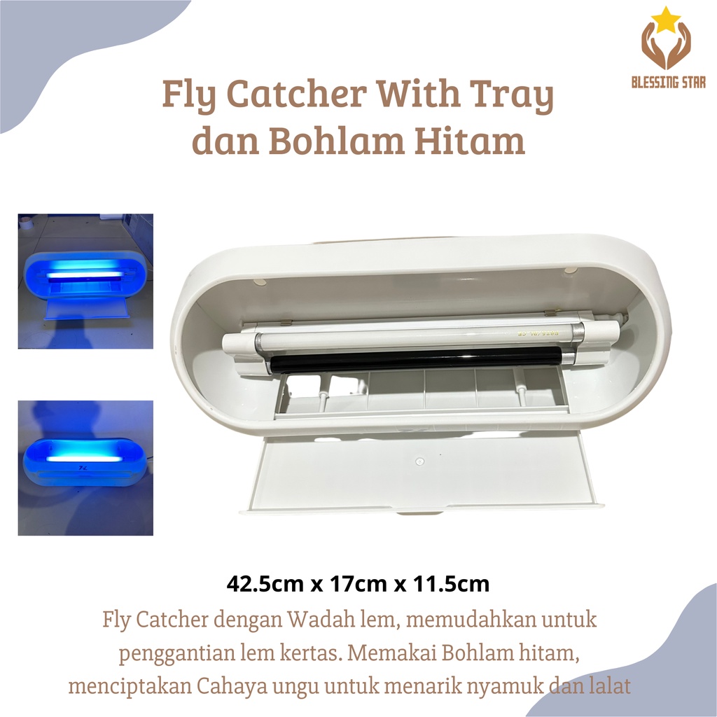 Nace Fly Catcher Tray dengan Bohlam Hitam 16W