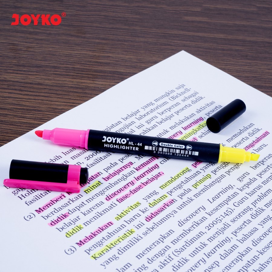 Highlighter Penanda Berwarna Double Color 2 Warna Joyko HL-42-43-44-45