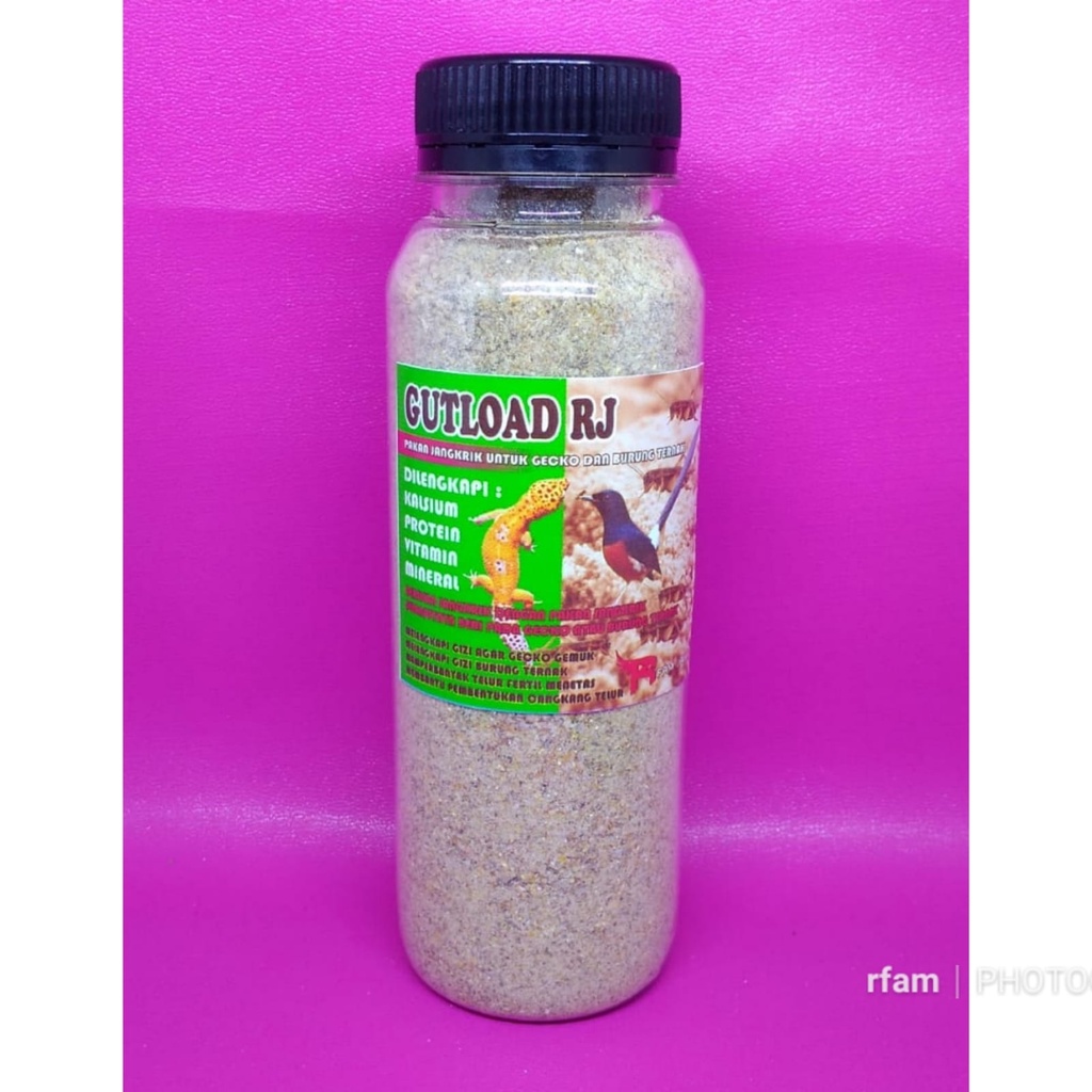 GUTLOAD RJ PAKAN UNTUK JANGKRIK Botol KAYA DENGAN KALSIUM VITAMIN BOOSTER
