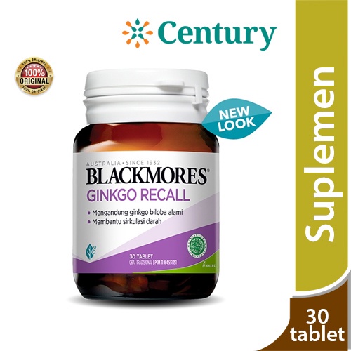 Blackmores Ginkgo Recall 30 tablet /Kemasan Baru Ginko Action Isi 40 Tablet/suplemen meningkatkan da