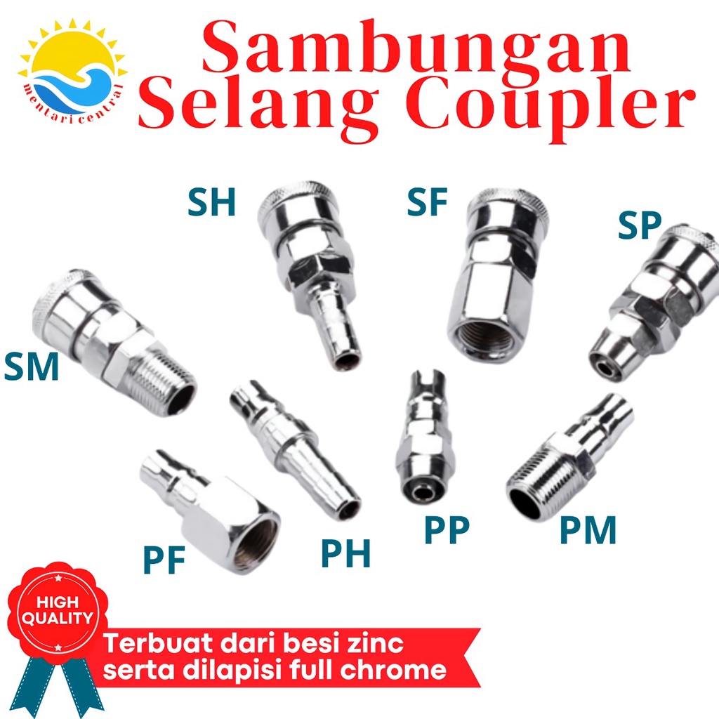 Quick coupler sambungan selang  PF  coupling PF  SAMBUNGAN SELANG ANGIN COUPLER SF PF SH PH SM PM