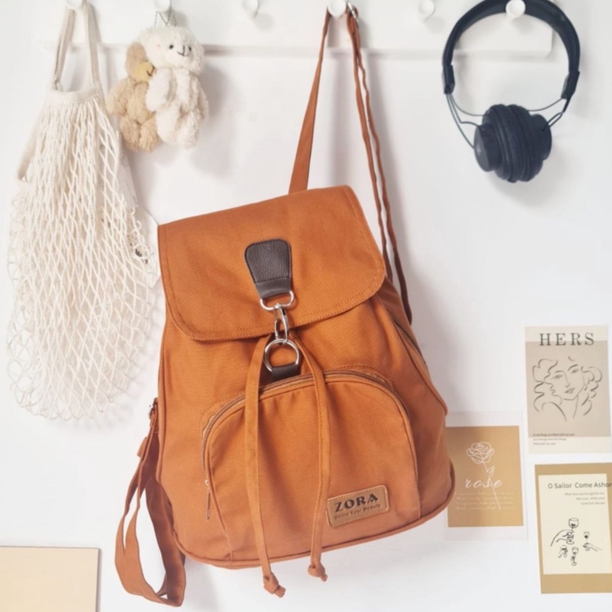 ZORA - Momo - Backpack Canvas -Tas Ransel Wanita