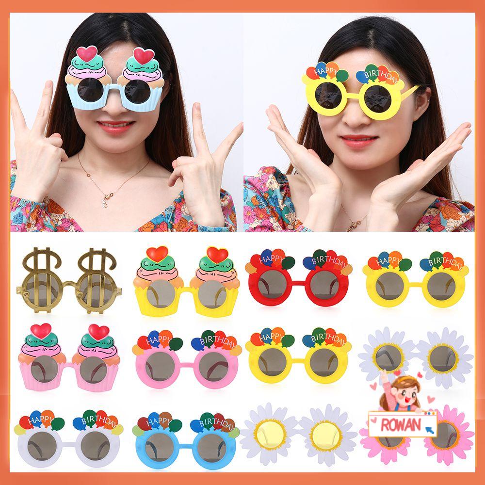 R-flower Sunglasses Sun Flower Cake Alat Peraga Selfie Perayaan Liburan Lucu