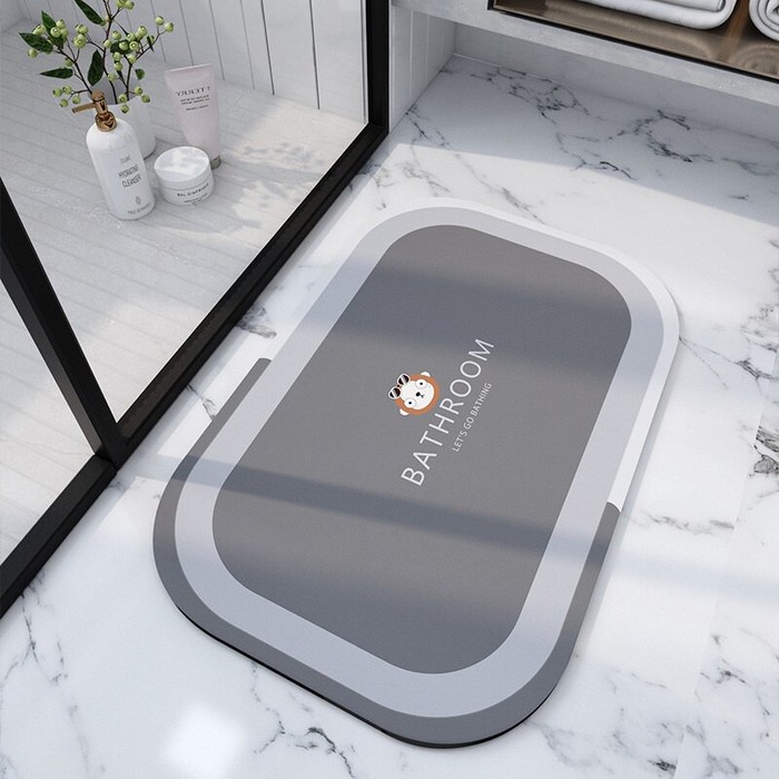 Keset Kaki Anti Slip Kamar Mandi Dapur Menyerap Air Cepat Kering Aesthetic