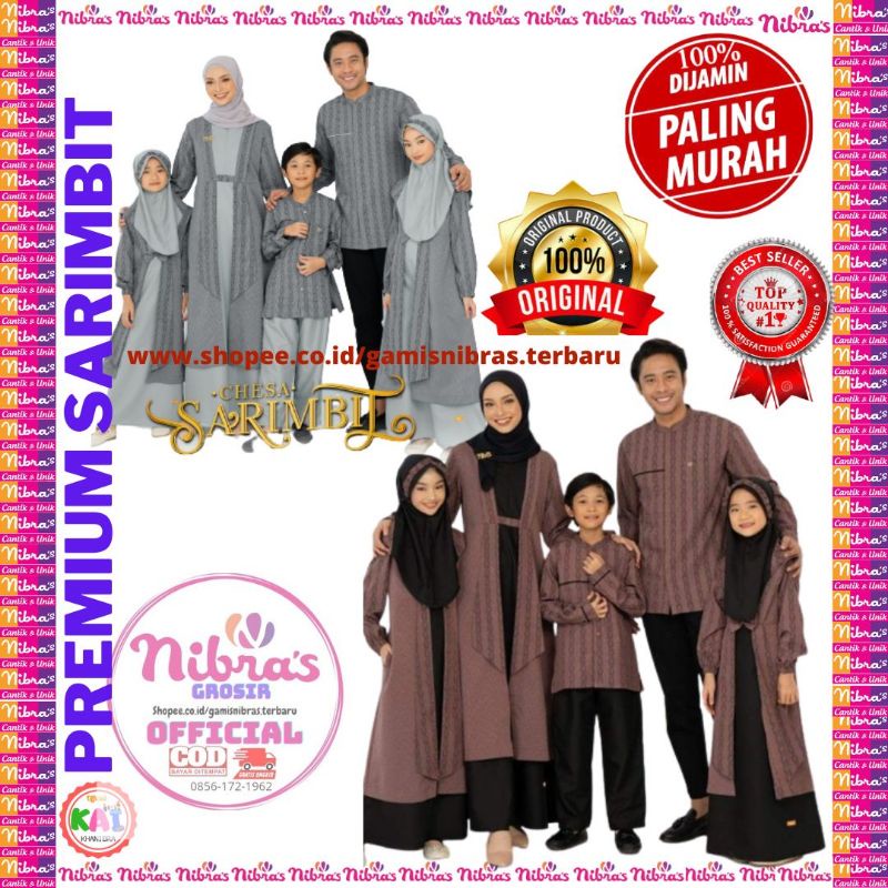 Sarimbit Nibras 2022 / Baju Keluarga Nibras 2023 / Chesa Saŕimbit / Gamis Nibras Terbaru 2022 / Baju