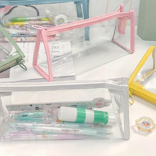 

Grosir kotak pensil transparan single color Tempat pensil transparan estetik lucu simple minimalis HB1242!!