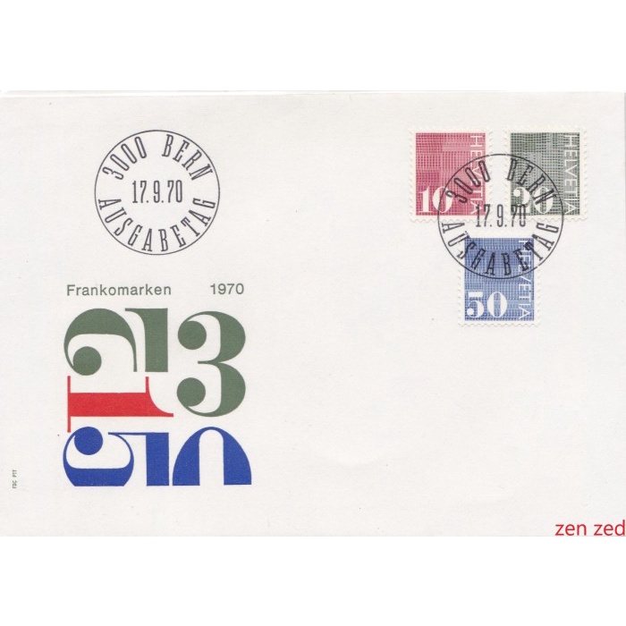 

A537 Prangko Swiss FDC 1970 Definitive Issues 1 Pcs