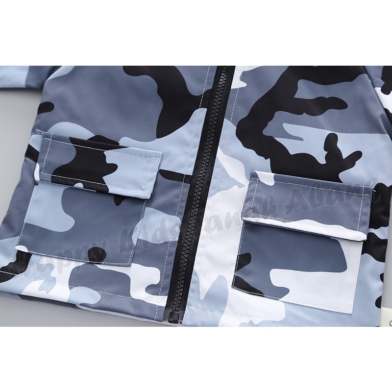 JAKET IMPORT ANAK LAKI-LAKI KEKINIAN / OUTER ANAK COWOK MOTIF ARMY TERMURAH