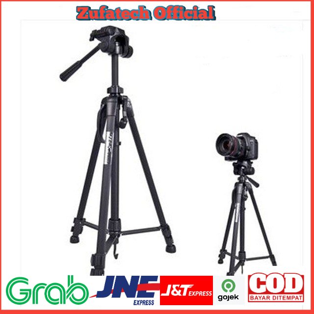 Weifeng Portable Lightweight Tripod Stand Max Height 1.58m - WT-3540 - Black