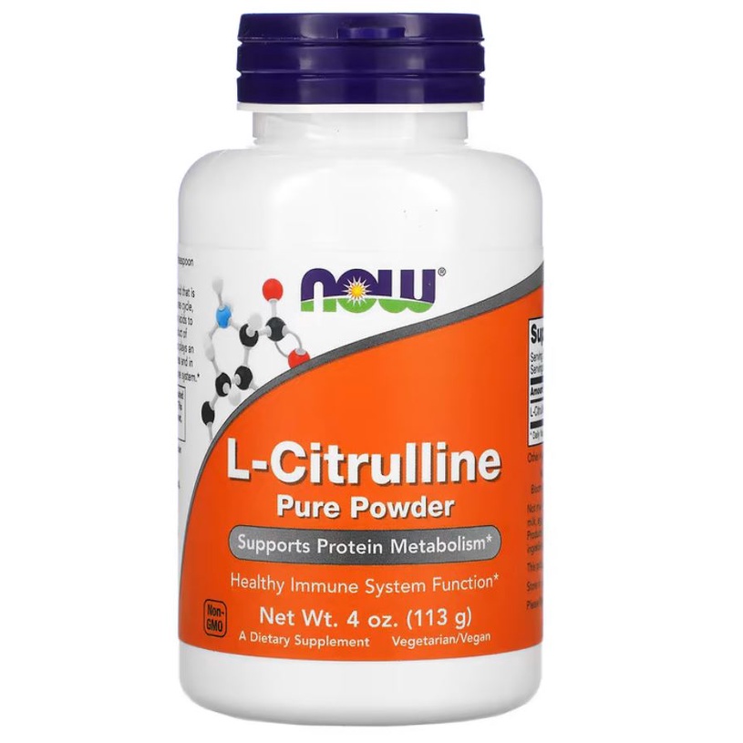 Now Food L Citrulline Pure Powder (113 g) Metabolisme Protein ORI USA NOW