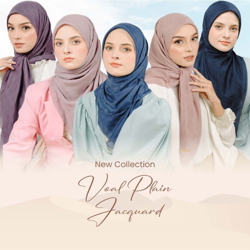 HIJAB VOAL PLAIN JACQUARD BY MYLADY