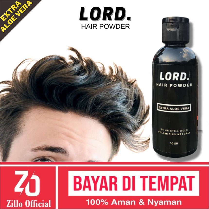 ZILLO Hair Powder Rambut Pria Hair Styling Pomade Bedak Bubuk LORD Extra Aloe Vera Untuk Membentuk dan Menata Rambut