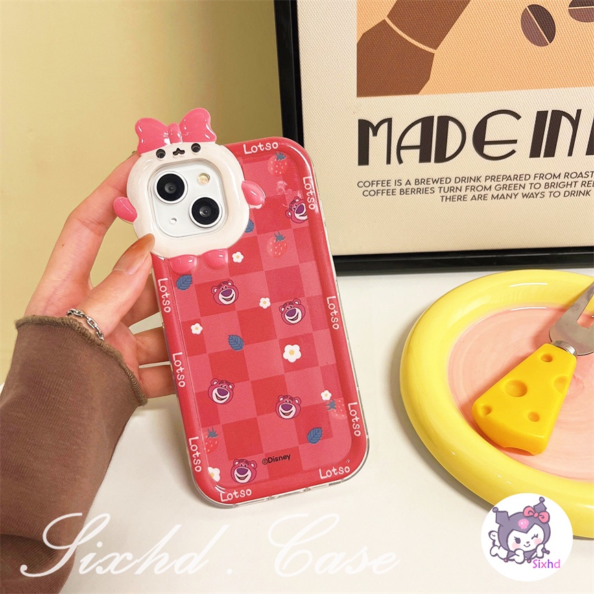 Samsung A04s A14 A13 A12 A22 A23 A33 A03 A04E A50 A50s A30s A32 A53 A54 A51 A52 A71 A72 A21s A30 A20 A31 A11 A03s A02s M22 M32 Monster Lensa Casing Couple Beruang Strawberry Lucu Soft Phone Case