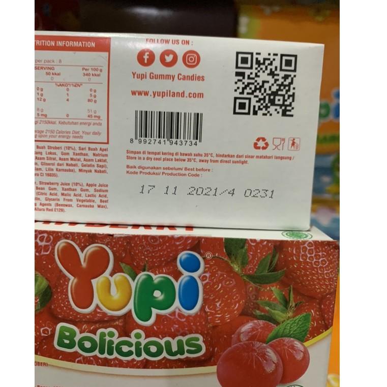 

(M8)8♥☞) Yupi Bolicious Strawberry 1 box isi 24 pcs bisa cod