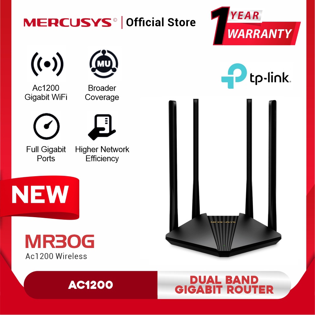 Mercusys MR30G AC1200 Wireless Dual Band Gigabit Router